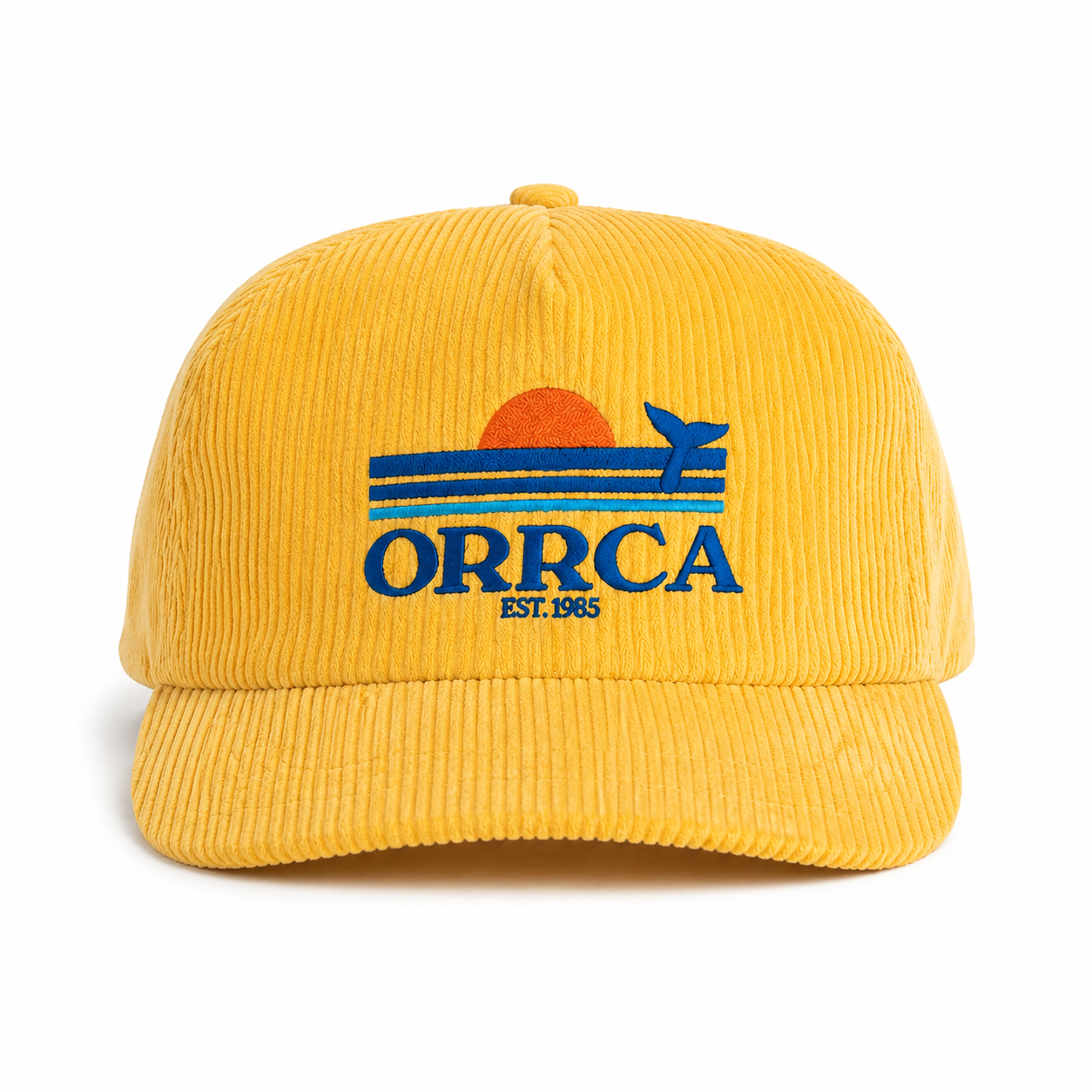 Pre-order: ORRCA Retro 1985 Low Profile Corduroy Cap - Sun Yellow