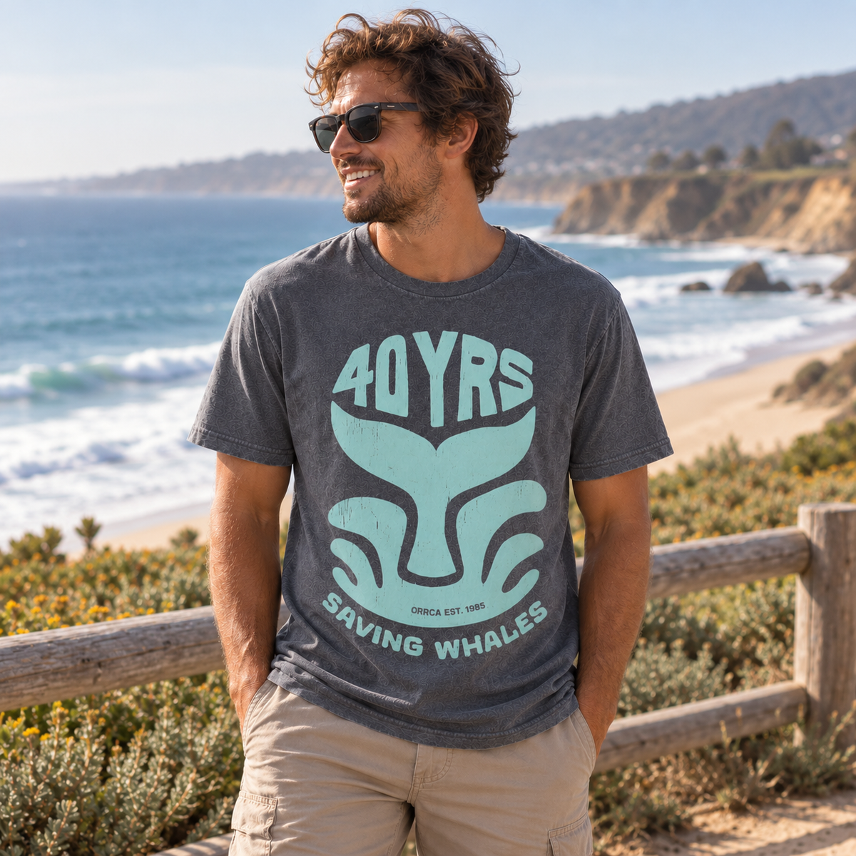ORRCA 40th Anniversary Unisex Tee - Stonewash Grey